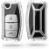 KW Θήκη Κλειδιού Ford - Σιλικόνη - 3 Κουμπιά - Flip Key - Transformer Car / Silver High Gloss / Black