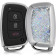 KW Θήκη Κλειδιού Hyundai Kia - Σιλικόνη - 3 Κουμπιά - Keyless Go - Stars Snow Globe / Silver / Metallic Silver
