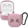 KW Θήκη Σιλικόνης για Samsung Galaxy Buds 2 / 2 Pro / Live / Pro - Cat / Black / Pink