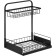 Navaris 2 Tier Sliding Cabinet Organizer - Μεταλλικό Συρόμενο Ράφι Δύο Επιπέδων για Κουζίνα / Μπάνιο -15.5 x 35 x 42 cm - Black