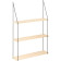 Navaris 3 Tier Wall Hanging Shelves - Κρεμαστό Ράφι Τοίχου 3 Επιπέδων από Μέταλλο και Ξύλο Πεύκου - 97 x 65 x 15 cm - Cream / Black