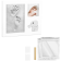 Navaris Baby Picture Frame with Plaster Cast - Κορνίζα από MDF και Ξύλο Πεύκου με Σετ 3D Αποτύπωσης Ποδιού & Χεριού από Πύλο για Βρέφη - Elephant