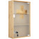 Navaris Bamboo Medicine Cabinet - Φαρμακείο Τοίχου από Μπαμπού & Tempered Glass / Ντουλάπι Πρώτων Βοηθειών με Κλειδαριά & Μαγνητικό Κλείσιμο - 50 x 30 x 12 cm - Light Brown
