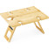 Navaris Bamboo Portable Picnic Tray - Φορητός Πτυσσόμενος Δίσκος / Τραπεζάκι Κρασιού για Πικνίκ / Κάμπινγκ από Μπαμπού - 43 x 32 x 23cm - Light Brown