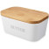 Navaris Butter Dish with Lid - Δοχείο Αποθήκευσης Βουτύρου με Καπάκι - Cream / Bamboo