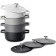 Navaris Cast Iron Round Cocottes - Σετ 4 Μίνι Αντικολλητικές Κατσαρόλες από Χυτοσίδηρο και Καπάκι από Ανοξείδωτο Ατσάλι για Φούρνο - 10,5cm - 290ml - Matte