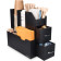 Navaris Coffee Organizer - Βάση Οργάνωσης και Αποθήκευσης Αναλώσιμων Καφέ και Τσάι με 2 Συρτάρια - Black