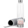 Navaris Crystal Water Bottle with Gemstones - Γυάλινο Μπουκάλι Νερού με Πέτρες Rosequarz και Θήκη - BPA FREE - 420ml - Clear / Pink