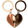 Navaris Cute Love Puzzle Keyring - Σετ με 2 Μεταλλικά Μπρελόκ σε Σχήμα Καρδιάς για Ζευγάρια / Φίλους - Rose Gold / Anthracite