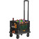 Navaris Folding Hand Truck with Collapsible Crate - Πτυσσόμενο Καρότσι Μεταφοράς με Αναδιπλούμενο Τελάρο / 2 x Ιμάντες Τάνυσης & Αθόρυβα Ροδάκια - Black