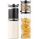 Navaris Glass Storage Jars - Σετ 4 Γυάλινα Βάζα Αποθήκευσης με Καπάκι από Ανοξείδωτο Ατσάλι - 1.4L / 1L / 600ml / 300ml - Clear