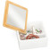 Navaris Makeup & Jewelry Organizer with Mirror - Κοσμηματοθήκη με Καπάκι από Μπαμπού / Κουτί Αποθήκευσης Καλλυντικών & Κοσμημάτων με Καθρέπτη - 13 x 13 x 6 cm - White