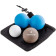 Navaris Lacrosse Massage Ball - Σετ 3 Μπάλες Lacrosse για Μασάζ - Grey / Blue / White
