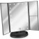 Navaris LED Foldable Cosmetic Mirror - Αναδιπλούμενος Μεγεθυντικός 1x / 2x / 3x Φωτιζόμενος LED Καθρέπτης Μακιγιάζ με Βάση και Αισθητήρα Αφής - Black