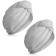 Navaris Microfibre Hair Turban Towels - Πετσέτα Στεγνώματος Μαλλιών / Τουρμπάνι - Grey - 2 Τεμάχια