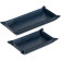 Navaris PU Leather Tray Set - Σετ με 2 Δίσκους Αποθήκευσης / Οργάνωσης από PU Δέρμα και Μέταλλο - Navy