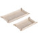 Navaris PU Leather Tray Set - Σετ με 2 Δίσκους Αποθήκευσης / Οργάνωσης από PU Δέρμα και Μέταλλο - Beige