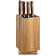 Navaris Rotating Magnetic Kitchen Knife Block with Bristles - Περιστρεφόμενη Μαγνητική Ξύλινη Βάση Αποθήκευσης Μαχαιριών από Ξύλο Ακακίας - 25 x 12.5 cm - Brown