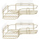 Navaris Shower Shelves - Σετ με 2 Μεταλλικά Γωνιακά Ράφια Τοίχου / Επιτοίχια Ραφιέρα για Μπάνιο / Κουζίνα - 26 x 26 x 5.5 cm - Gold