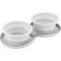 Navaris Silicone Travel Case for Dogs and Cats Set of 2 - Σετ με 2 Πτυσσόμενα Μπολ Ταξιδιού από Σιλικόνη για Κατοικίδια - 15 x 10 x 7.6 cm - Light Greyια - Light Grey