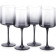 Navaris Square Wine Glasses - Σετ με 4 Γυάλινα Φιμέ Ποτήρια Κρασιού / Κοκτέιλ / Μπύρα / Smoothies / Επιδόρπια - 400ml - Grey