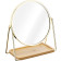 Navaris Tabletop Mirror with Tray - Καθρέπτης Μακιγιάζ με Βάση για Κοσμήματα από Μπαμπού - Gold