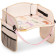 Navaris Travel Car Table for Children - Πτυσσόμενο Παιδικό Τραπεζάκι Ταξιδιού για Κάθισμα Αυτοκινήτου / Αεροπλάνου - Beige