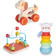 Navaris Wooden Toy Playset - Σετ με 3 Ξύλινα Παιχνίδια Εκμάθησης για Σχήματα και Χρώματα 
