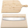 Navaris XL Pizza Stone Set for Baking - Σετ Τετράγωνη Πέτρινη Πλάκα Ψησίματος Πίτσας & Φτυάρι Πίτσας από Bamboo & Μαχαίρι Mezzaluna – Brown