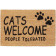 Πατάκι Εισόδου Relaxdays Coir Doormat Cats Welcome People Tolerated από Φυσικές Ίνες Καρύδας & PVC 60 x 40 cm Natural / Black