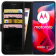 PU Θήκη Πορτοφόλι - Motorola Moto G24 / G24 Power / G04 - Rosso Element - Black 