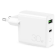 Puro Wall Charger - Ταχυφορτιστής Ταξιδιού / Αντάπτορας με 1x Type-C / 1 x USB-A - 30W - White