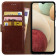 Rosso Element PU Θήκη Πορτοφόλι Samsung Galaxy A12 - Brown 