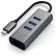 Satechi Type-C 2 in 1 USB Hub & Ethernet - Αντάπτορας Αλουμινίου Με 3 x USB-Α / 1 x Ethernet - Space Gray