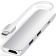 Satechi Type-C Slim Multi-Port Adapter 4K - Αντάπτορας με 2 x USB-A 3.0 / 1 x Type-C PD 60W / 1 x HDMI 4K 60HZ - Silver