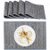Σουπλά Relaxdays Set of 6 Rectangular Bamboo Placemats από Μπαμπού 45 x 30 cm 6 Τεμάχια Gray