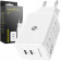 Spacecase SC007W Dual Port USB Charger - Ταχυφορτιστής Ταξιδιού / Αντάπτορας με 2 x Type-C - 45W - White