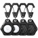 Supcase Unicorn Beetle Pro - Ανθεκτική Θήκη / Μπρελόκ Σιλικόνης Apple AirTag - 4 Τεμάχια - Black