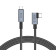 Tech-Protect Ultraboost Max "L" Cable - Καλώδιο Φόρτισης και Μεταφοράς Δεδομένων USB4 Type-C 8K 40Gbps σε Type-C Ορθή Γωνία - 150cm - 240W - 5A - Grey