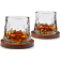 The Source InGenious Rotating Whisky Glasses with Coasters - Σετ με 2 Γυάλινα Περιστρεφόμενα Ποτήρια Ουίσκι με Ξύλινα Σουβέρ