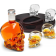 The Source InGenious Skull Decanter Set - Γυάλινο Σετ Ποτού σε Σχήμα Κρανίου με 1 x Καράφα Σερβιρίσματος με Πώμα / 4 x Ποτήρια & 1 x Δίσκος