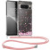 Θήκη Google Pixel 8 Pro - KWmobile Crystal TPU Necklace Διάφανη Σιλικόνης με Λουράκι Λαιμού - Cherry Blossoms / Cherry Petals / Pink / Dark Brown / Transparent