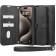Θήκη iPhone 15 Pro Spigen Wallet S Pro Ανθεκτικό Πορτοφόλι με Αποσπώμενο Λουράκι Χειρός / Λαιμού Black