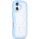 Θήκη iPhone 16 HappyCase Wavy Διάφανη Σκληρή με MagSafe & TPU Bumper Blue
