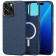 Θήκη iPhone 16 Pro Max Spacecase Classy Mag Σκληρή από Οικολογικό Δέρμα με MagSafe Dark Blue