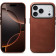 Θήκη iPhone 17 Pro iCarer Leather Back Case With Camera Button Δερμάτινη με MagSafe Retro Brown