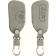 Θήκη Κλειδιού Αυτοκινήτου Volkswagen / Skoda / Seat KW από PU Δέρμα Nubuk 3 Κουμπιά Navigational Compass / Grey