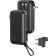 Usams 3 in 1 PB63 US-CD172 - PowerBank 10.000 mAh με Ενσωματωμένα Καλώδια Type-C / Lightning / MicroUSB - Ταχυφορτιστής Τοίχου με Βύσμα EU & US και Θύρες 1 x Type-C / 1 x USB-A - 20W - Black