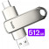 USB-A & Type-C Stick Buddi Dual Memory Stick USB 3.1 512GB 5 Έτη Εγγύηση Grey