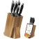 Βάση Μαχαιριών Navaris Knife Block από Ξύλο Ακακίας με Βάση για Smartphone / Tablet έως 10" Brown
